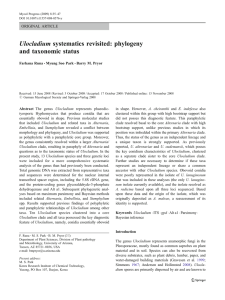 Ulocladium systematics revisited: phylogeny and taxonomic status ORIGINAL ARTICLE Farhana Runa
