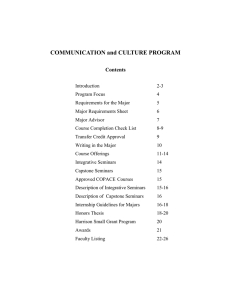 COMMUNICATION and CULTURE PROGRAM  Contents