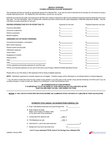 This worksheet will help you decide an appropriate election for... MEDICAL EXPENSES FLEXIBLE SPENDING ACCOUNT WORKSHEET