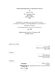 Generating  Expression  in  Synthesized  Speech E.