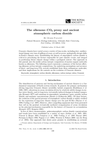 The alkenone–CO proxy and ancient atmospheric carbon dioxide 2