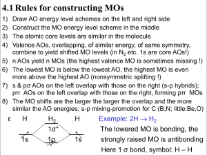 4.1 Rules for constructing MOs