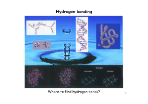 Hydrogen bonding  Where to find hydrogen bonds?