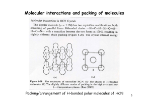 Molecular interactions and packing of molecules