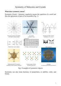 Symmetry of Molecules and Crystals