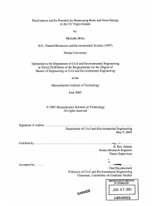 Desalination  and Its Potential  for  Harnessing ... US Michelle  Miilu (1997)