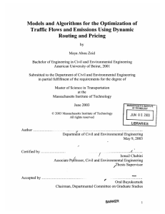 Models  and Algorithms  for the Optimization of