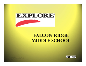 Falcon Ridge Middle School EXPLORE Interpretive Visuals 1