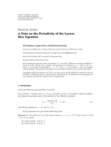 Hindawi Publishing Corporation ﬀerence Equations Advances in Di Volume 2008, Article ID 651747,