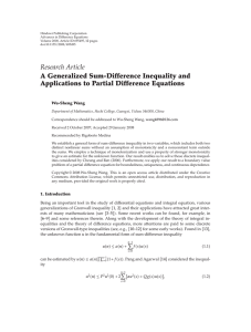 Hindawi Publishing Corporation ﬀerence Equations Advances in Di Volume 2008, Article ID 695495,