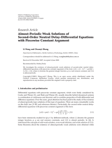 Hindawi Publishing Corporation ﬀerence Equations Advances in Di Volume 2008, Article ID 816091,