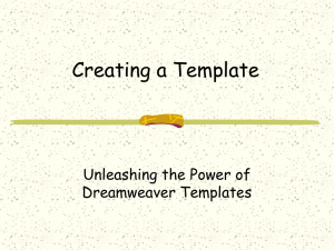 Creating a Template Unleashing the Power of Dreamweaver Templates