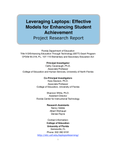 Leveraging Laptops: Effective Models for Enhancing Student Achievement Project Research Report