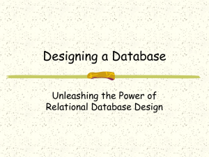 Designing a Database Unleashing the Power of Relational Database Design