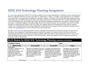 EDUC 818 Technology Planning Assignment