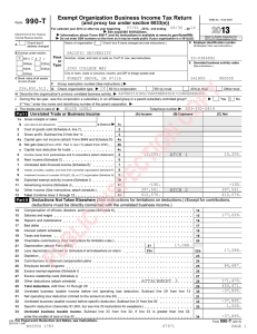 I À¾µ· 990-T Exempt Organization Business Income Tax Return