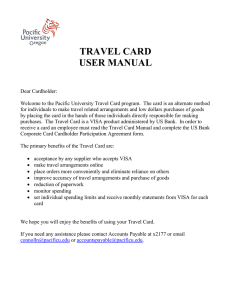 TRAVEL CARD USER MANUAL