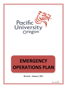   EMERGENCY  OPERATIONS PLAN 