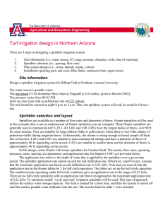 Turf irrigation design in Northern Arizona