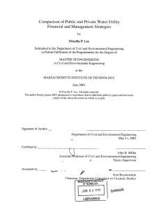 Comparison  of Public and Private  Water Utility