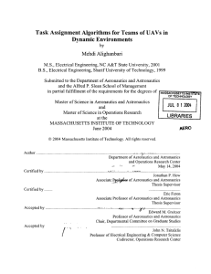 Task Assignment  Algorithms  for  Teams  of... Dynamic  Environments Mehdi Alighanbari