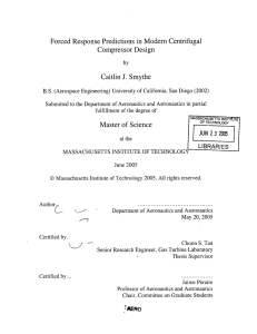 Forced  Response  Predictions  in Modern  Centrifugal J.