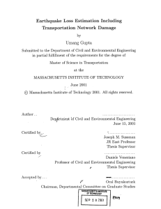 Earthquake Loss  Estimation  Including Transportation Network  Damage