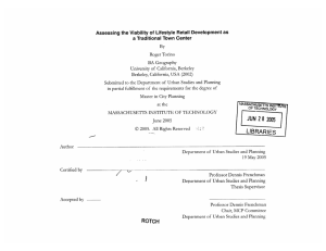 Assessing the Viability of Lifestyle Retail  Development  as