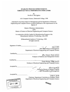 ENABLING  PROCESS  IMPROVEMENTS THROUGH VISUAL  PERFORMANCE  INDICATORS By G.