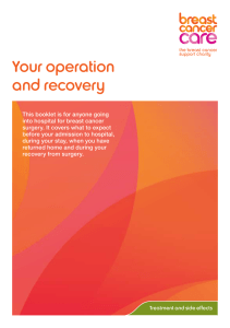 Your operation and recovery