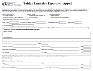 Tuition Remission Repayment Appeal
