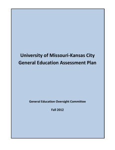 University of Missouri-Kansas City General Education Assessment Plan  General Education Oversight Committee