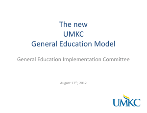 The new UMKC General Education Model General Education Implementation Committee