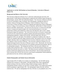 Application to AAC&amp;U 2010 Institute on General Education - University... Kansas City Background and History of the University