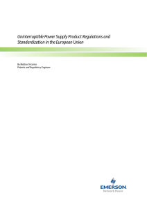 Uninterruptible Power Supply Product Regulations and Standardization in the European Union