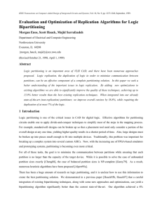 Evaluation and Optimization of Replication Algorithms for Logic Bipartitioning