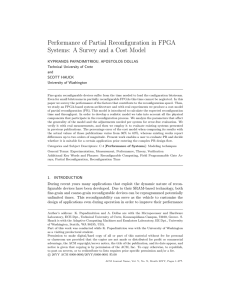 Performance of Partial Reconfiguration in FPGA
