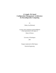 A Lemple -Ziv based Configuration Management Architecture for Reconfigurable Computing