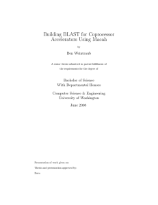 Building BLAST for Coprocessor Accelerators Using Macah