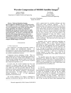 Wavelet Compression of MODIS Satellite Images  *