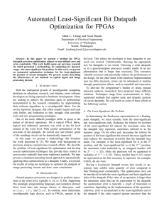 Automated Least-Significant Bit Datapath Optimization for FPGAs