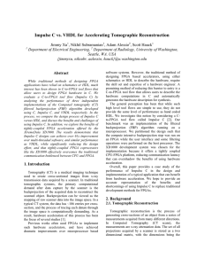 Impulse C vs. VHDL for Accelerating Tomographic Reconstruction