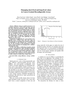 Managing short-lived and long-lived values in Coarse-Grained Reconfigurable Arrays