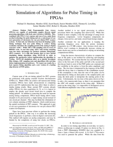 Simulation of Algorithms for Pulse Timing in FPGAs IEEE