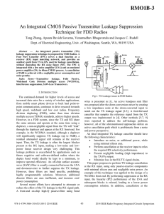 An Integrated CMOS Passive Transmitter Leakage Suppression Technique for FDD Radios