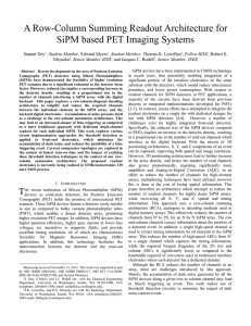 A Row-Column Summing Readout Architecture for SiPM based PET Imaging Systems