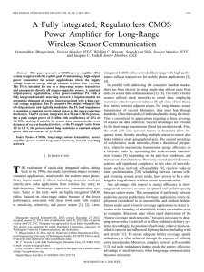 A Fully Integrated, Regulatorless CMOS Power Amplifier for Long-Range Wireless Sensor Communication