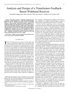 Analysis and Design of a Transformer-Feedback- Based Wideband Receiver