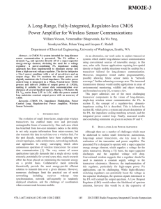 A Long-Range, Fully-Integrated, Regulator-less CMOS Power Amplifier for Wireless Sensor Communications