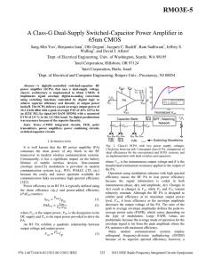 A Class-G Dual-Supply Switched-Capacitor Power Amplifier in 65nm CMOS